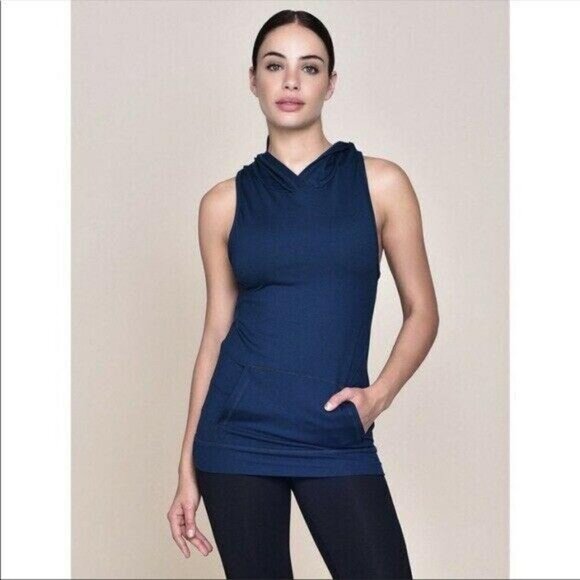 ALALA Twist Back Shirt Hooded Size Small FE1 - Picture 1 of 7